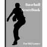 Baseball ScoreBook: 162 games, 8in x 10in, Included most popular stats, Special have matchup Jiugingge