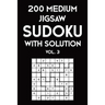 200 Medium Jigsaw Sudoku With Solution Vol. 3: 9x9, Puzzle Book, 2 puzzles per page