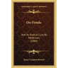 On Fistula: And Its Radical Cure By Medicines (1889)