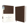 Niv, Journal the Word Bible, Double-Column, Leathersoft, Brown, Red Letter Edition, Comfort Print: Reflect, Take Notes, or Create Art Next to Your Fav