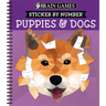 Brain Games - Sticker by Number: Puppies & Dogs - 2 Books in 1 (42 Images to Sticker)