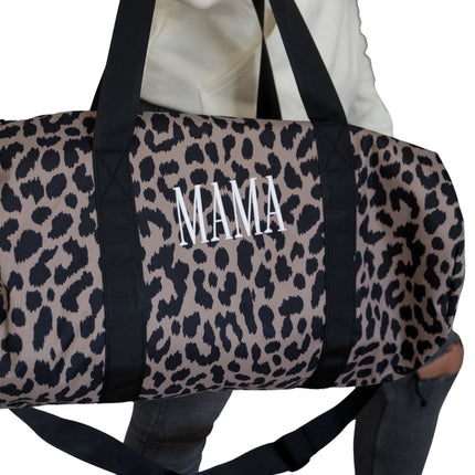 MAMA Embroidered Duffle Bag - Cheetah by Sweetees