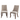 Set of 2 Rayon Cloth Flocking Linen Dining Chairs by Blak Hom