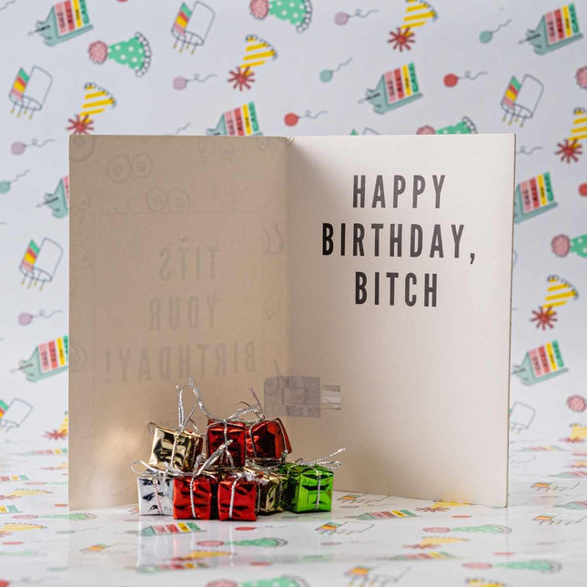 Tits Your Birthday - Moaning Prank Card by DickAtYourDoor