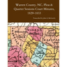 Warren County, NC, Pleas & Quarter Sessions Court Minutes, 1829-1833