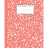 Marbled Composition Notebook: Coral Pink Marble Wide Ruled Paper Subject Book