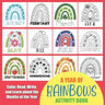 Year of Rainbows Activity Book: Color, Read, Write and Learn about the Months of the Year! Great for Ages 5-8, Activity Book with Coloring and Facts o