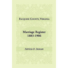 Fauquier County, Virginia Marriage Register, 1883-1906