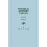Historical Southern Families. in 23 Volumes. Volume XV