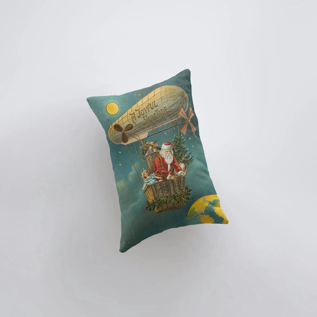 Vintage Christmas Blimp | 12x18 | Christmas Throw Pillow | Rustic Home Décor | Vintage Christmas Décor | Farmhouse Décor | Room Décor by UniikPillows