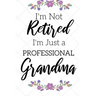 I'm Not Retired, I'm a Professional Grandma: Funny Notebook For Grandmoms (Retirement Gifts For Women, Great For Mother's Day, Birthdays, Christmas...