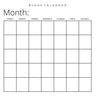 Blank Calendar: White Background, Undated Planner for Organizing, Tasks, Goals, Scheduling, DIY Calendar Book