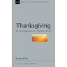 Thanksgiving: An Investigation of a Pauline Theme