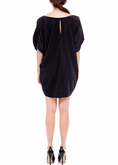 Women's 100% Silk Wide V Neck Dress by Shop at Konus