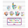 Handwriting Paper for Kids: Practicular Alphabet Learning with fun.: Cursive Writing Books and Practice Paper:3-Line and Checkered Writing Sheets(