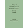 Marriages of Johnston County, North Carolina, 1762-1868