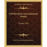 Colt Revolvers And Automatic Pistols: October 1933