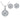 White Gold Cubic Zirconia Necklace Set with Cubic Zirconia Halo Earring Settings by Hollywood Sensation®