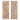 36 x 13 Inch Farmhouse Paulownia Wood Window Shutters Set of 2 for Windows-Light Brown