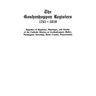 Goshenhoppen Registers, 1741-1819