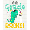 6th Grade Rocks!: Funny Back To School notebook, Gift For Girls and Boys,109 College Ruled Line Paper, Cute School Notebook, School Comp