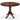 Wooden Dining Table with Round Tabletop and Curved Trestle Legs-Walnut
