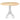 Wooden Dining Table with Round Tabletop and Curved Trestle Legs-Natural & White
