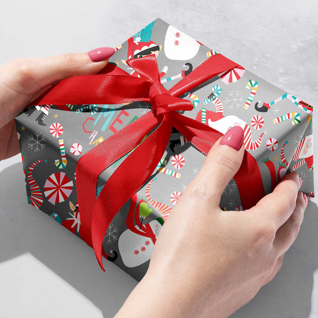 Santa & Snowmen Christmas Gift Wrap by Present Paper