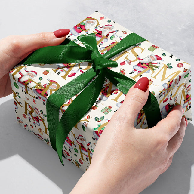 Santa Christmas Gift Wrap by Present Paper