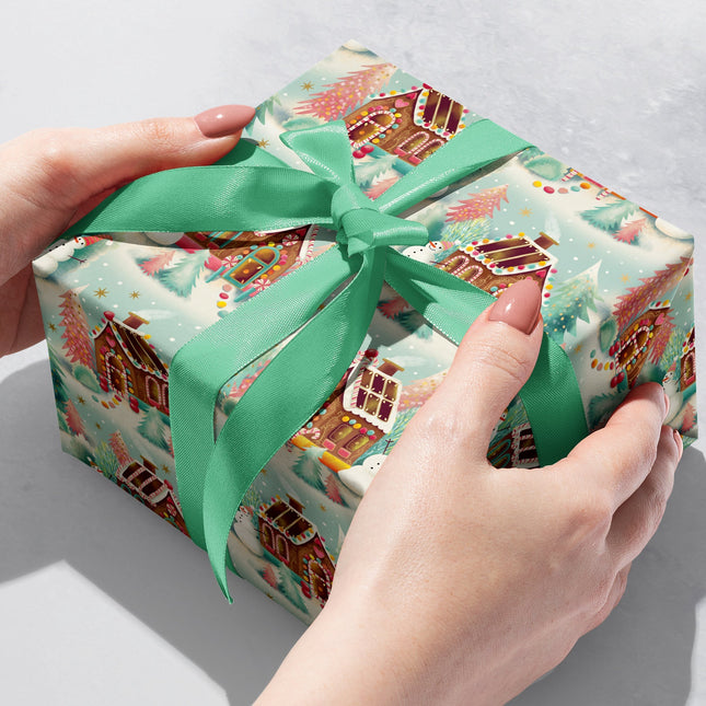 Gingerbread Dreams Christmas Gift Wrap by Present Paper