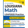 LEAP Test Prep: 8th Grade Math Practice Workbook and Full-length Online Assessments: LEAP Study Guide