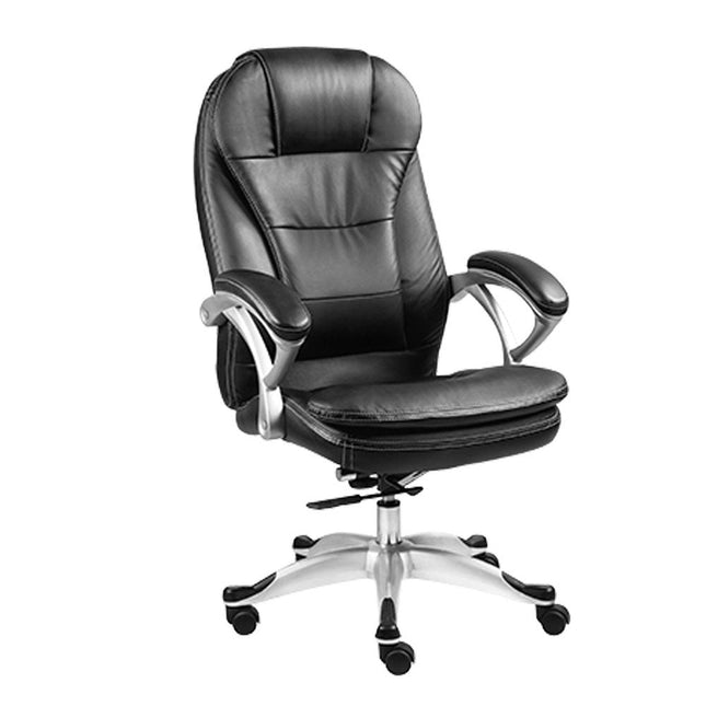 Xtech Office Chair Executive Comfort Padded Lumbar and Headrest with Arm Rests Black by Level Up Desks