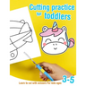 Cutting practice for toddlers - Learn to cut with scissors - For kids ages 3-5: Cutting activity book for preschoolers