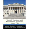 Bloom's Taxonomy and Performance Objectives, Lesson Plan