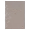 The Spiritual Growth Bible, Study Bible, NLT - New Living Translation Holy Bible, Faux Leather, Taupe Embroidred Floral