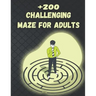 +200 Challenging Maze For Adults: Medium and Hard Maze - Stress Relief, Easy. Relaxation Brain Challenging Maze. Puzzle Games Book Paperback 230 Page