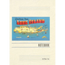 Vintage Lined Notebook Greetings from Long Island, New York, Map