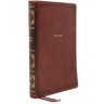 Nkjv, Reference Bible, Center-Column Giant Print, Leathersoft, Brown, Red Letter Edition, Thumb Indexed, Comfort Print: Holy Bible, New King James Ver
