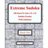 Extreme Sudoku: 100 Hard To Solve 25 x 25 Sudoku Puzzles With Solutions Book 1