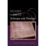 Studies in Paul's Technique and Theology