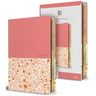 KJV Holy Bible, Large Print Handy Size Format, 2 Piece Pink Floral Leathersoft with Ribbon Marker, Red Letter