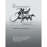 The Measurement of Moral Judgement: Volume 2, Standard Issue Scoring Manual