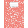 Marble Notebook A4: Coral Pink Marble College Ruled Journal