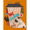Coffee Dog Coloring Book: A Fun Coloring Gift Book for Coffee Lovers & Adults Relaxation with Stress Relieving Dog Designs, Funny Coffee Quotes