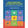 Kids Learn First Vocabulary Builder FULL COLORS Cartoons Flash Cards English Ukrainian: Easy Babies Basic frequency sight words dictionary COLORFUL pi