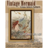 Vintage Mermaid Cross Stitch Pattern