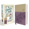 NIV, Beautiful Word Coloring Bible, Large Print, Imitation Leather, Purple/Tan