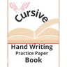 cursive hand writing practice paper book: activity book