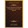A Secret Discourse of Hermes Trismegistus Concerning Rebirth