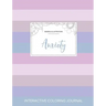 Adult Coloring Journal: Anxiety (Mandala Illustrations, Pastel Stripes)